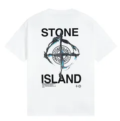 新品未使用 Stone Island ニューコンパスプリント柄半袖Tシャツ#5rgrve R3325