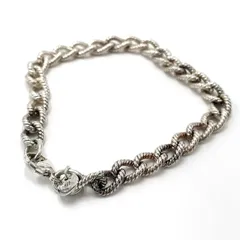 【K590】TIFFANY＆Co(ティファニー)/ツイスト/ロープブレスレット/19.5g/SV925/シルバー