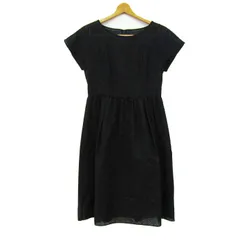 アンタイトル ワンピース ドレス 半袖 レース フォーマル ブランド トップス 日本製 黒 レディース 2サイズ ブラック UNTITLED 【中古】