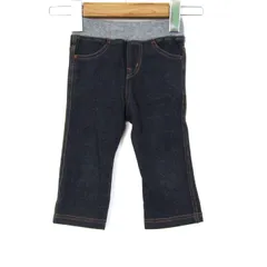 ミキハウス パンツ ボトムス コットン ストレッチ ベビー 男の子用 80サイズ ネイビー MIKIHOUSE 【中古】