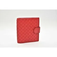 ボッテガヴェネタ イントレチャート コンパクトウォレット 二つ折り財布 レッド 338103