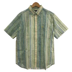 McGREGOR マックレガー ストライプ半袖シャツ sizeM/グリーン系