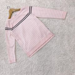 【AIGLE】エーグル ボーダー ピンク 両脇スリット S 10283