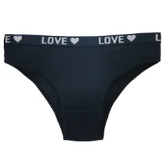 ブラジリアン レディース 綿95% スポーティ ロゴ 太めゴム リブあみ ストレッチ ハート ハーフバック シンプル 無地 スポーツ ジム Tバック ショーツ rt-033