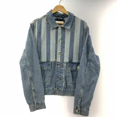 【中古】TOMMY HILFIGER ストライプデニムジャケット サイズL [19]