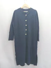 ◇ ⊇ Audrey and John Wad ハイゲージ ニット 長袖 ロングコート サイズ表記なし ネイビー レディース E  【1504240006864】