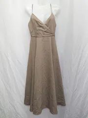 ◇ ⊂ natural couture ナチュラルクチュール シンプル キャミソール 膝下丈 ワンピース サイズF ブラウン レディース P  【1409250019890】のサムネイル
