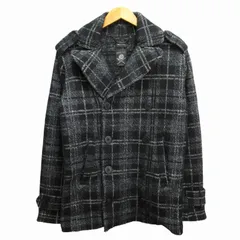 ディーゼル DIESEL Pコート ツイード チェック XS 黒 ブラック /SY 0708 ■GY09のサムネイル