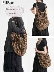 バッグ レディース トートバッグ 大容量チェック柄ショルダーバッグ、レディース クロスボディバッグ、カジュアルマルチ トートバッグ、仕事、勉強、旅行に適しています