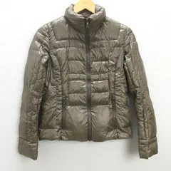 G■ユニクロ/UNIQLO PREMIUM DOWN ULTRA LIGHT ダウンジャケット【M】ベージュ系/LADIES/27【中古】■