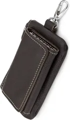 V.W.V＆others キーケース スマートキー対応 2個収納 メンズ レディース 本革 カードキーケース 車 6連キー カード入れ カラビナフック( コーヒー,  keycase20221120BK)