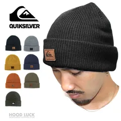 クイックシルバー ニット帽 QUIKSILVER ニットキャップ ロゴパッチ サファー サーフィン スキー スノ－ボード キャンプ アウトドア メンズ レディース 秋冬