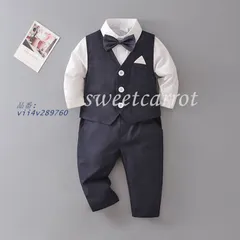 長袖 スーツセット セットアップ フォーマル 入学式 卒業式 ボーイズ 発表会 ベビー用 子供服 小学生 3点セット 小学校 ピアノ 紳士 スーツ 男の子 卒園式  vii4v289760
