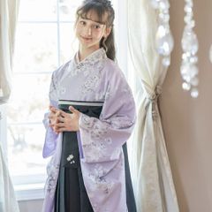 HAKAST18-C9】着付け簡単袴セット 刺繍入り 京都絵師描き下ろし