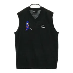 サイズ：M PING ピン  Vネックニットベスト ウール混  ブラック系 [240101465722] ゴルフウェア レディース ストスト