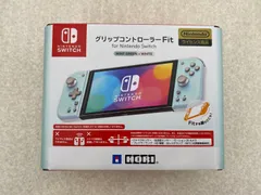 グリップコントローラーFit　 for Nintendo Switch　ミントグリーン×ホワイト