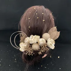 新作　ha46 金箔　ゴールド　和装　髪飾り 成人式 着物　振袖　結婚式　色打掛