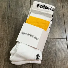 新品 Chrome Hearts 2足セット スポーツ ライン ソックス クロムハーツ L　59346Aのサムネイル