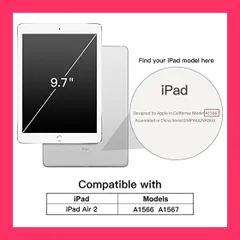 JEDirect iPadair2 ケース 三つ折スタンド オートウェイクアップ/スリープ機能iPad Air 2用 (ブラック)