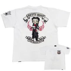 ベティ・ブープ ブレイブマン Tシャツ スタンディングラン ベティちゃん カスタム刺繍 半袖Tシャツ BBB-2510 ホワイト 