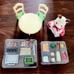 シルバニアファミリー ファミリー ディナーウェア キッチン 小物 セット まとめ売り 粘土 ぬいぐるみ