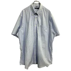 NAUTICA 半袖 チェックシャツ 3XLサイズ ノーティカ ビッグサイズ ライトブルー 古着卸 アメリカ仕入 t2408-3122