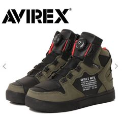 AVIREX 【アウトレット品！10%オフ！】AVIREX U.S.A.(アビレックス) DICTATOR ディクティター バイカーシューズ 　OLIVE NUBUCKxBLACK（AV2278）オリーブ ヌバックｘブラック