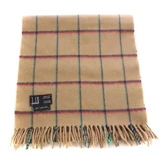 ダンヒル dunhill マフラー ショール フリンジ カシミヤ チェック ロゴ キャメル /KW ■GY31のサムネイル