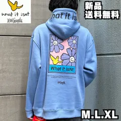 【MARK GONZALES/マークゴンザレス】リラックスFIT裏起毛プルパーカー what it isNt ワットイットイズント ゴンズ パーカー 裏起毛 ストリート スケーター メンズ レディース サックス  2H7-64347 新品 未使用 送料無料