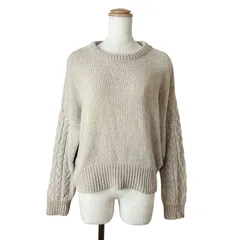 SENSE OF PLACE モールヤーン　袖ケーブル編み　ニット　セーター　短丈