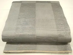 正絹 袋帯 全通柄 染 変わり市松 モダン図案 未使用品 美品 長尺 訳あり】希少な 丸帯 全通柄 正絹 源氏車文様 古典柄 京都西陣織