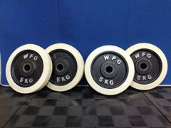 【中古】［WILD FIT］28mmラバーリングプレート5kg（4枚セット）