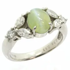 キャッツアイ ダイヤモンド リング 2.38ct 0.53ct Pt900