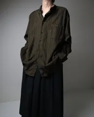 croft&barrow unique stripe corduroy oversized l/s shirt ユニーク ストライプ柄 ボタンダウン コーデュロイ 長袖シャツ ブラウン系 XL