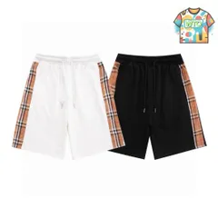 【今日特価】BURBERRY 2025ss サイドチェックカップル綿ショーツ-1