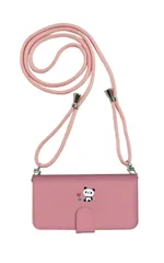 iPhone14ProMax ケース 手帳型 アイフォン14 プロマックス スマホケース 携帯ケース かわいい パンダ ゆるい イラスト パステル ストラップ付 カラー01