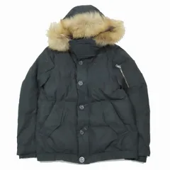 バーバリーブラックレーベル BURBERRY BLACK LABEL 2way ダウンジャケット ベスト ブルゾン フーディ ファー付き 裏地チェック アウター L 黒 ブラック/10YBA11 メンズのサムネイル