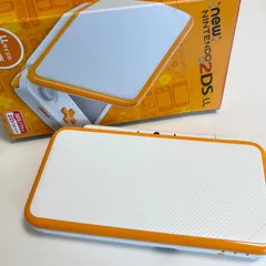 【送料無料】任天堂/Newニンテンドー/2DS LL/ホワイト×オレンジ/端末本体/動作品/稼働品/中古品/充電器付き