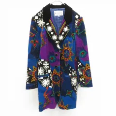 【凪 】LANCETTI ランチェッティ チェスターコート 総柄 カシミヤ 凪 】LANCETTI ランチェッティ チェスターコート 総柄 カシミヤ
