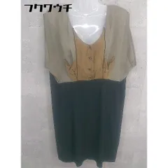 ◇ MAR?メーア ノースリーブ 膝丈 ワンピース ベージュ ブラック レディース 【中古】 【1002801923990】