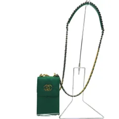 ≪値下げ≫【中古】CHANEL シャネル AP1773 シャネル19 ショルダーフォンケース グリーン×マルチメタル金具/ゴールド×シルバー×メタル レディース  ラムスキン レディース A2405465 【無料ギフトラッピング承ります】