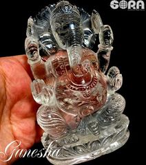 【限定１点モノ】金運 厄除け 祈願 インドの神様 ガネーシャ 置物 像 ヒマラヤ水晶 514g ガネーシュヒマール お守り 置物 パワーストーン 天然石 象