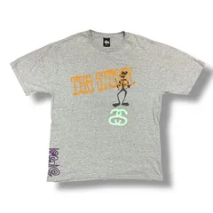 STUSSY ロゴプリントTシャツ カットソー ステューシー グレー L 93888A01