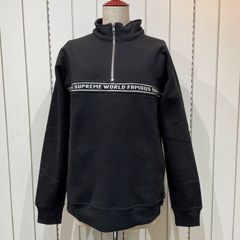 【未使用品】Supreme　World Famous　ハーフジップスウェットシャツ　ブラック【F00056】