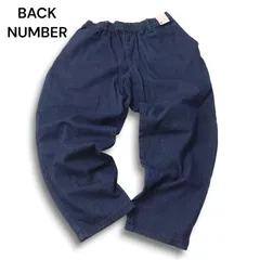 【新品 未使用】 BACK NUMBER バックナンバー 通年★ イージー ワイド テーパード デニム パンツ ジーンズ Sz.M メンズ