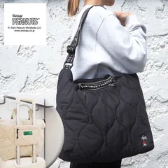 新品 スヌーピー グッズ 大人 向け キルティングトートL  スヌーピー ショルダーバッグ トートバッグ キャリーオンバッグ a4 大きめ ファスナー付き パソコンケース バック 小さめ レディース ブランド ソレイル PEANUT ピーナッツ ヘミングス