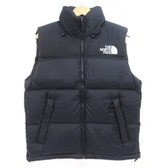 【人気】ノースフェイス ヌプシ ダウンベスト ブラック センターロゴ 1177 THE NORTH FACE ザ・ノース・フェイス ダウンベスト メンズ