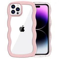 透明 iPhone 14 Pro Max ケース クリア iPhone14 Pro Max スマホケース 薄型 軽量 耐衝撃 滑り止め TPU レンズ保護 おしゃれ 人気 落下防止 全面保護 アイフォン 14 Pro Max カバー (ピンク) 1