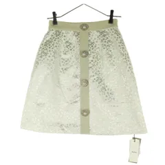 未使用 L.B CANDY STOCK リリーブラウンキャンディストック 日本製 花柄 ミニスカート 0 ホワイト系 レディース 古着