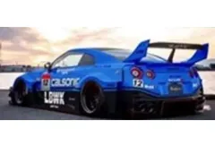 【中古】ミニカー 1/43 日産 GT-R (R35) LB シルエット CALSONIC(ブルー) [S4311202]